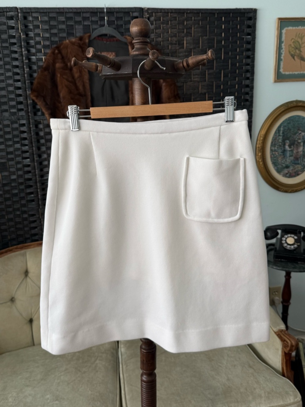 🪿 Rare Vintage Hadley Goose Appliqué Golf Skirt White Novelty Preppy Cottagecore - Picture 3 of 14